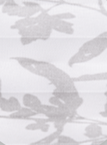 Jaluzea plisată simplă semitransparentă TIVOLI 2-6912, accesorii albe/ maro/ gri antracit, țesătură florală